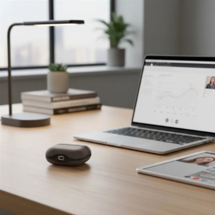 Чохол для навушників Uniq Lyden DS AirPods 4 Flint Grey (8886463691335)