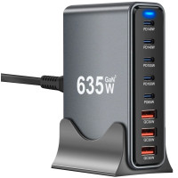 Зарядное устройство XoKo 2xUSB-C PD3.1 140W + 2xUSB-C PD100W + 1xUSB-C PD65W + 3xUSB QC30W GaN (QC-600)