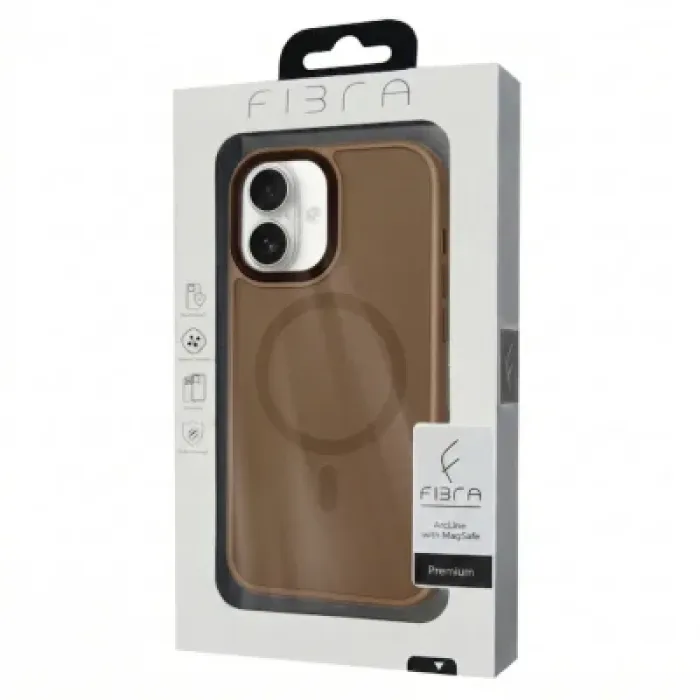 Чохол до мобільного телефона BeCover FIBRA ArcLine MagSafe Apple iPhone 17 Brown (715373)