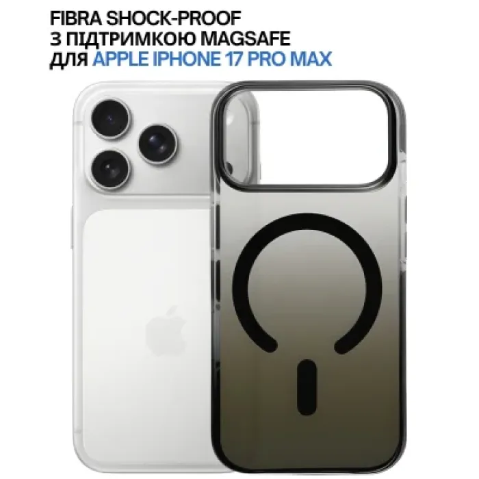 Чохол до мобільного телефона BeCover FIBRA Shock-Proof MagSafe Apple iPhone 17 Pro Max Black (715468)