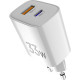 Зарядний пристрій Sigma 1xUSB-C PD33W + 1xUSB QC3.0 GaN X-power PS33-01 white (4827798527719)