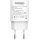 Зарядний пристрій Sigma 1xUSB-C PD33W + 1xUSB QC3.0 GaN X-power PS33-01 white (4827798527719)