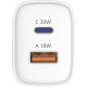 Зарядний пристрій Sigma 1xUSB-C PD33W + 1xUSB QC3.0 GaN X-power PS33-01 white (4827798527719)