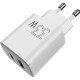 Зарядний пристрій Sigma 1xUSB-C PD33W + 1xUSB QC3.0 GaN X-power PS33-01 white (4827798527719)