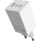 Зарядний пристрій Sigma 2xUSB-C PD65W + 1xUSB QC3.0 GaN X-power PS65-01 white (4827798637715)
