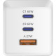 Зарядний пристрій Sigma 2xUSB-C PD65W + 1xUSB QC3.0 GaN X-power PS65-01 white (4827798637715)