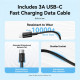Зарядний пристрій Vention 1xUSB-C PD20W + cable USB-C to Lightning black (G17B0-EU)