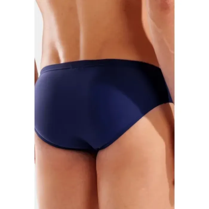 Плавки Arena Double Graphic Swim Briefs 010951-705 темно-синій, помаранчевий 110 (3468337766285)