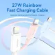 Дата кабель USB-C to Lightning 1.0m PD27W PVC blue Vention (LAKSF)