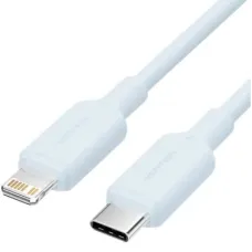 Дата кабель USB-C to Lightning 1.0m PD27W PVC blue Vention (LAKSF)