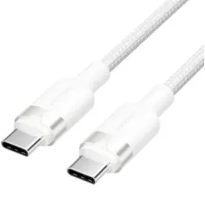 Дата кабель USB-C to USB-C 1.0m 60W aluminum alloy white Vention (TRDWF)