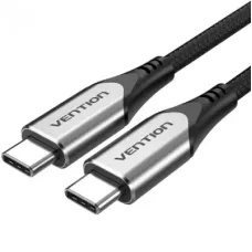 Дата кабель USB-C to USB-C 0.5m 60W USB 3.1 cotton braided Vention (TAAHD)