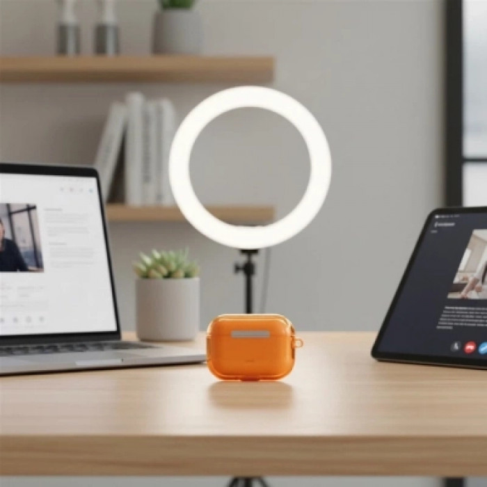 Чохол для навушників Uniq Glase для AirPods Pro 3 Orange (8886463697177)