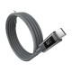 Дата кабель USB-C to USB-C 1.2m PD60W magnetic digital display nylon gray Choetech (XCC-1067-GY)