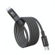 Дата кабель USB-C to USB-C 1.2m PD60W digital display nylon gray Choetech (XCC-1068-GY)