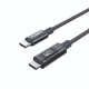 Дата кабель USB-C to USB-C 1.2m PD60W digital display nylon gray Choetech (XCC-1068-GY)
