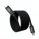 Дата кабель USB-C to USB-C 1.2m PD100W digital display silicone Choetech (XCC-1064)