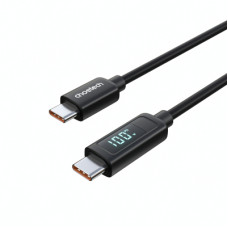 Дата кабель USB-C to USB-C 1.2m PD100W digital display silicone Choetech (XCC-1064)