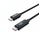 Дата кабель USB-C to USB-C 1.2m PD100W digital display silicone Choetech (XCC-1064)