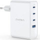 Зарядний пристрій Choetech 3xUSB-C + 1xUSB PD100W GaN (PD9002)
