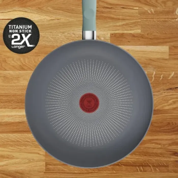 Сковорода Tefal Halo EUCALYPTUS, 24см, алюміній, бакеліт, сірий (G0160402)