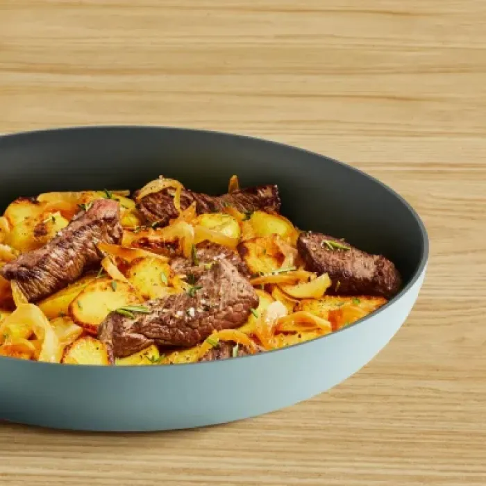 Сковорода Tefal Halo EUCALYPTUS, 24см, алюміній, бакеліт, сірий (G0160402)