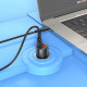 Зарядний пристрій BOROFONE 1xUSB-C PD65W + 1xUSB QC3.0 83W car adapter transparent black (6941991101625)