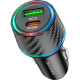 Зарядний пристрій BOROFONE 1xUSB-C PD30W + 1xUSB QC3.0 48W car adapter black (6941991101175)