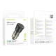 Зарядний пристрій BOROFONE 1xUSB-C PD + 1xUSB 38W car adapter transparent black (6941991106965)