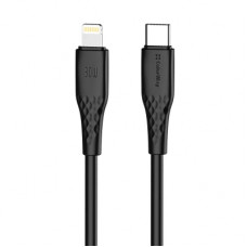 Дата кабель USB-C to Lightning 2.0m PD30W textured PVC black ColorWay (CW-CBPDCL095-BK)
