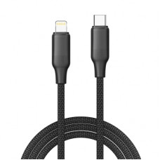 Дата кабель USB-C to Lightning 1.0m PD30W TPE embossed black ColorWay (CW-CBPDCL101-BK)