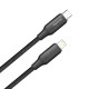 Дата кабель USB-C to Lightning 2.0m PD30W TPE embossed black ColorWay (CW-CBPDCL102-BK)