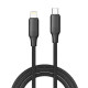 Дата кабель USB-C to Lightning 2.0m PD30W TPE embossed black ColorWay (CW-CBPDCL102-BK)
