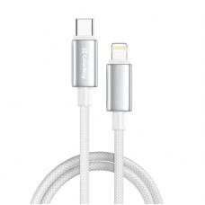 Дата кабель USB-C to Lightning 2.0m PD30W zinc alloy braided white ColorWay (CW-CBPDCL099-WT)
