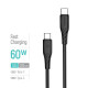 Дата кабель USB-C to USB-C 2.0m 3A 60W textured PVC black ColorWay (CW-CBPDCC095-BK)