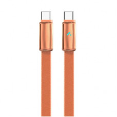 Дата кабель USB-C to USB-C 1.0m 5A 100W ultra-thin orange ColorWay (CW-CBPDCC100-OR)