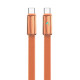 Дата кабель USB-C to USB-C 1.0m 5A 100W ultra-thin orange ColorWay (CW-CBPDCC100-OR)