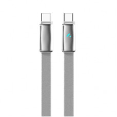 Дата кабель USB-C to USB-C 1.0m 5A 100W ultra-thin gray ColorWay (CW-CBPDCC100-GR)