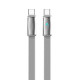 Дата кабель USB-C to USB-C 1.0m 5A 100W ultra-thin gray ColorWay (CW-CBPDCC100-GR)