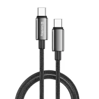 Дата кабель USB-C to USB-C 2.0m 5A 100W zinc alloy braided black ColorWay (CW-CBPDCC099-BK)
