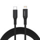 Дата кабель USB-C to Lightning 1.8m MFi PD20W braided black Choetech (XCL-1021-BK)
