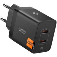 Зарядний пристрій Spigen 2xUSB-C PD 47W black (ACH09457)