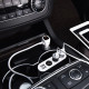 Зарядний пристрій HOCO 2xUSB 10.5W + 3x car socket silver (6957531050896)