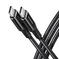 Дата кабель USB-C to USB-C 3.0m v3.2 Gen 1 PD 60W 3A black AXAGON (BUCM3-CM30AB)