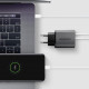 Зарядний пристрій AXAGON 1xUSB-C PD67W + 1xUSB QC4+ PPS display gray (ACU-PQ67D)