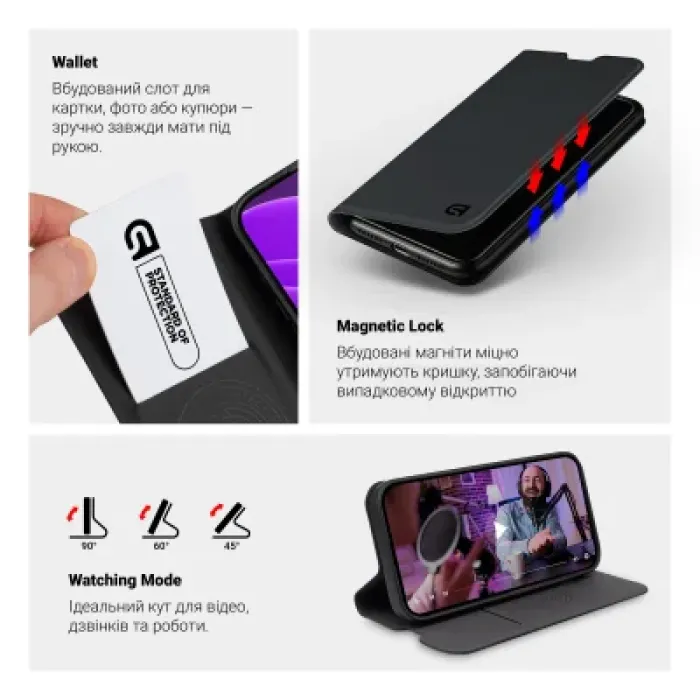 Чохол до мобільного телефона Armorstandart OneFold Case Samsung S26 5G Black (ARM88768)