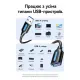 Дата кабель USB 3.2 AM/AF 1.5m 10Gbps PVC black Vention (CBOBG)