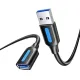 Дата кабель USB 3.2 AM/AF 1.5m 10Gbps PVC black Vention (CBOBG)