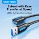 Дата кабель USB 3.2 AM/AF 2.0m 10Gbps PVC black Vention (CBOBH)