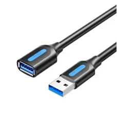 Дата кабель USB 3.2 AM/AF 2.0m 10Gbps PVC black Vention (CBOBH)
